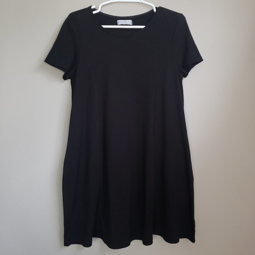 Urban Outfitters Black Ribbed Flowy Mini Dress Medium
